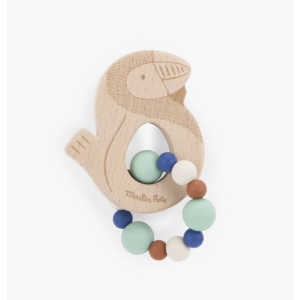Anneau de dentition en silicone et bois - La forêt Mawa - Moulin Roty