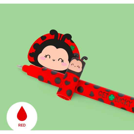 Stylo à encre gel effaçable - Coccinelle - Legami