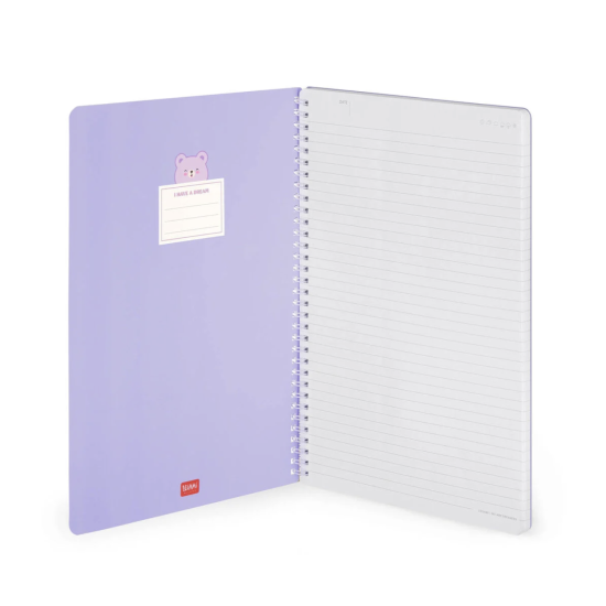 Cahier ligne spirale A4 - Teddy Bear - Legami