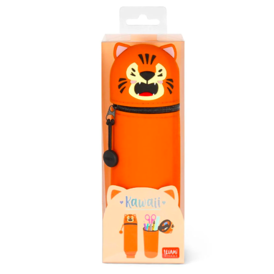 Trousse 2 en 1 Kawaii Tigre - Silicone Souple - Legami