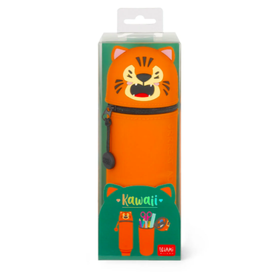 Trousse 2 en 1 Kawaii Tigre - Silicone Souple - Legami