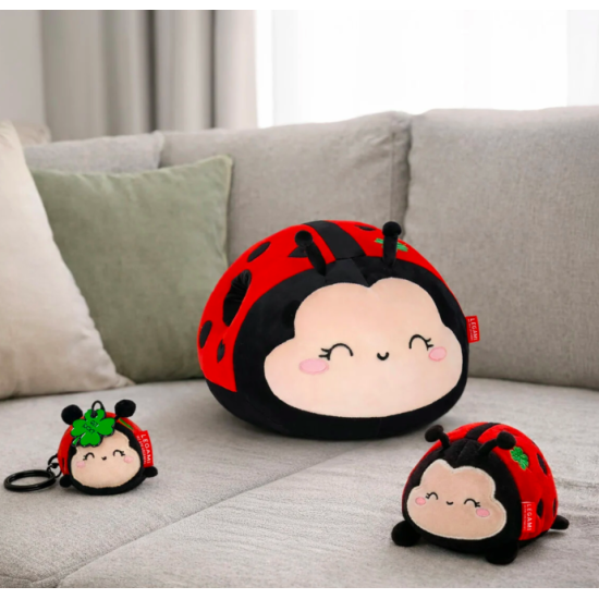 Porte-clés en peluche Tiny super soft - Coccinelle - Legami