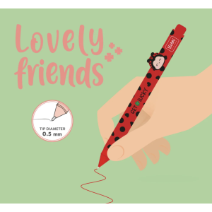 Stylo à encre gel Coccinelle - Lovely friends - Legami