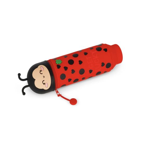 Trousse 2 en 1 Kawaii Coccinelle - Silicone souple - Legami