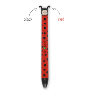 Stylo à bille à deux couleurs - Coccinelle - Click&clack - Legami