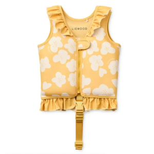 Gilet de flottaison avec volants Dove 19/30 kgs - Flower / Lemon Yellow - Liewood