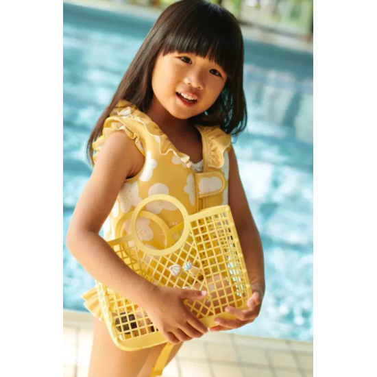 Gilet de flottaison avec volants Dove 19/30 kgs - Flower / Lemon Yellow - Liewood