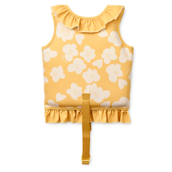 Gilet de flottaison avec volants Dove 19/30 kgs - Flower / Lemon Yellow - Liewood