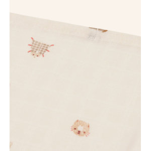 Langes en gaze de coton x3 - Animal Friends 70x70cm - Jollein