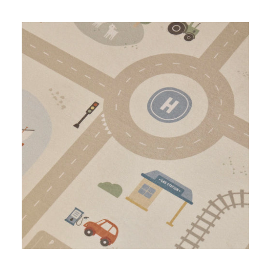 Tapis de jeu Voitures - Beige - Little Dutch