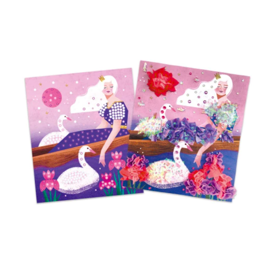 Kit créatif Froufrous à piquer et strass à coller - Princesses - Janod