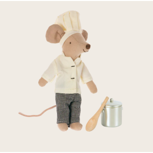 Chef souris avec marmite et cuillère - Maileg