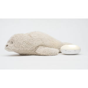 Peluche veilleuse / bruits blancs - Phoque Nature bio sable - Moonie