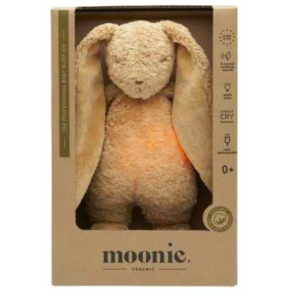 Peluche veilleuse / bruits blancs Lapin nature bio capuccino - Moonie