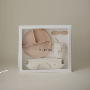Coffret cadeau set repas Fleurs - Mushie