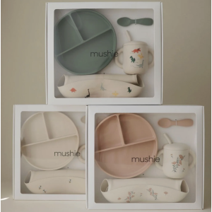 Coffret cadeau set repas Fleurs - Mushie