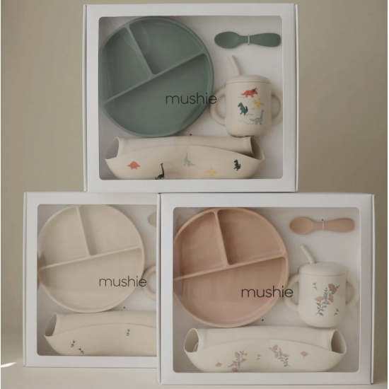 Coffret cadeau set repas Fleurs - Mushie