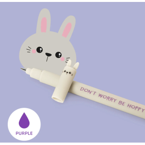Stylo à encre gel effaçable Lapin - Legami