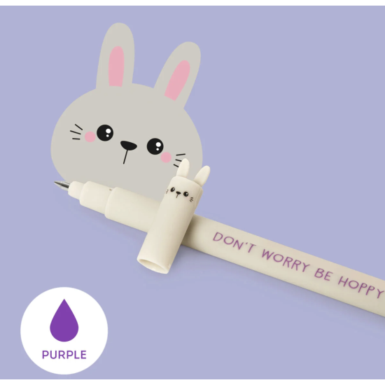 Stylo à encre gel effaçable Lapin - Legami