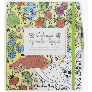 Coloriage aquarelle magique - Le Jardin du Moulin - Moulin Roty