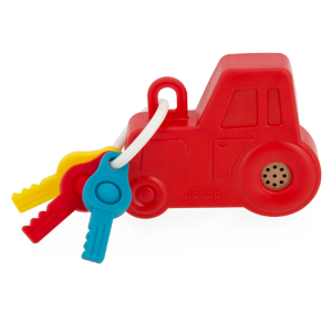 Porte-clés sonore et lumineux en bois - Tracteur - Janod