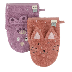 Gants de toilette x2 - Mrs Cat & Mrs Peacock - Trixie