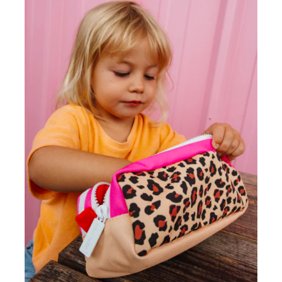 Trousse scolaire Léopard double compartiment - Hello Hossy