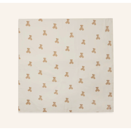 Lot de 2 maxi langes en gaze de coton 115 x 115 - Teddy Bear - Jollein