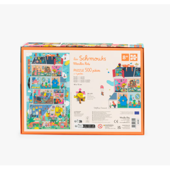 Puzzle 500 pcs - Chez les Schmouks - Moulin Roty