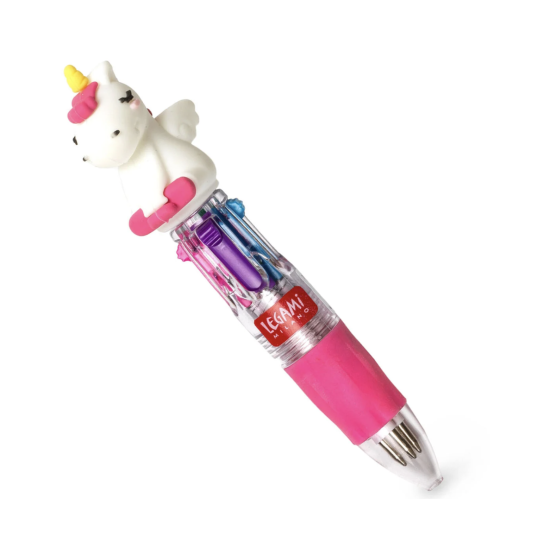 Stylo 4 couleurs Mini Rainbow - Licorne - Legami