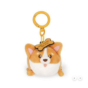 Porte-clés en peluche - Tiny Super Soft - Corgi - Legami