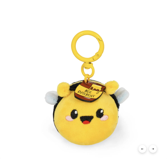 Porte-clés en peluche - Tiny Super Soft - Abeille - Legami