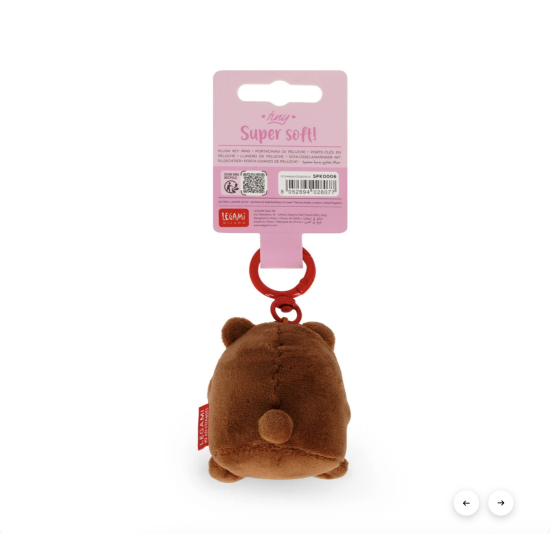 Porte-clés en peluche - Tiny Super Soft - Teddy - Legami