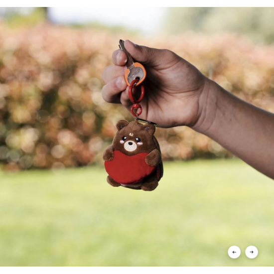Porte-clés en peluche - Tiny Super Soft - Teddy - Legami
