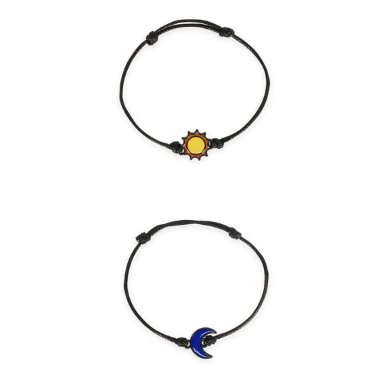 Lot de 2 bracelets "Better together" - Sun and Moon - Legami