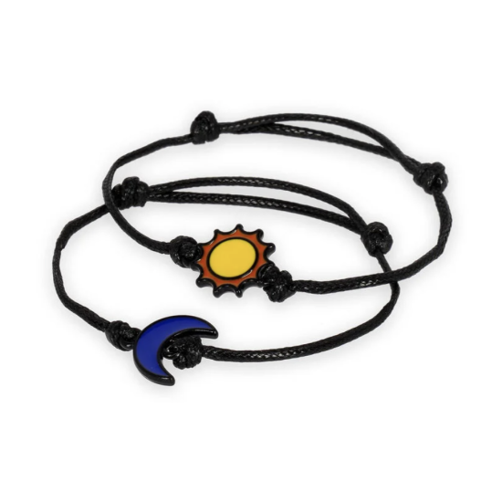 Lot de 2 bracelets "Better together" - Sun and Moon - Legami