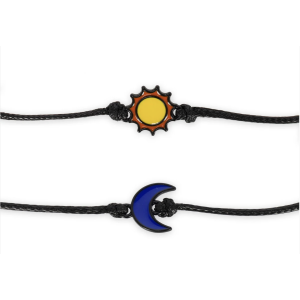 Lot de 2 bracelets "Better together" - Sun and Moon - Legami