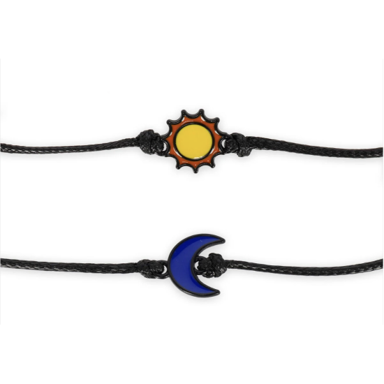 Lot de 2 bracelets "Better together" - Sun and Moon - Legami