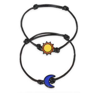 Lot de 2 bracelets "Better together" - Sun and Moon - Legami