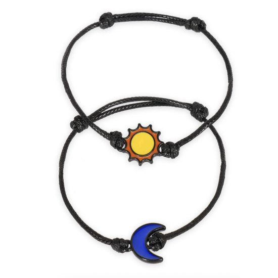 Lot de 2 bracelets "Better together" - Sun and Moon - Legami