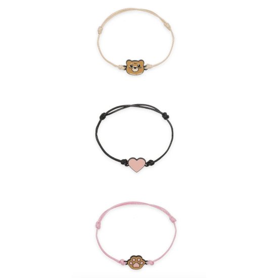 Lot de 3 bracelets "Better together" - Teddy Bear - Legami