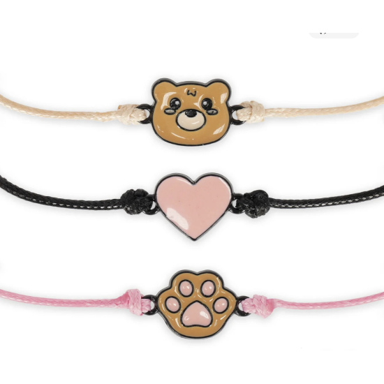 Lot de 3 bracelets "Better together" - Teddy Bear - Legami
