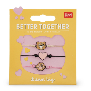 Lot de 3 bracelets "Better together" - Teddy Bear - Legami