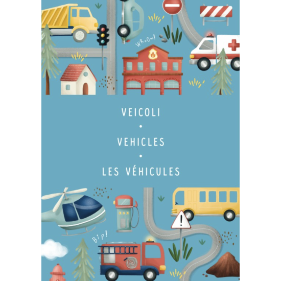 Magnetic box set and book - Les véhicules - Sassi