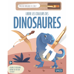 Coloriage magique - Libère les couleurs des dinosaures - Sassi