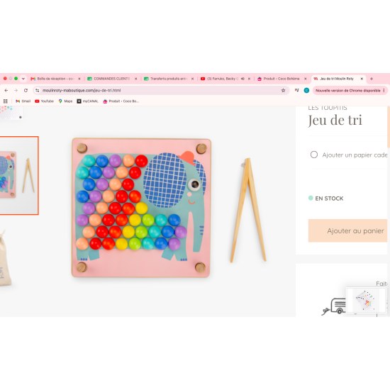 Jeu de tri des couleurs - Les Toupitis - Moulin Roty
