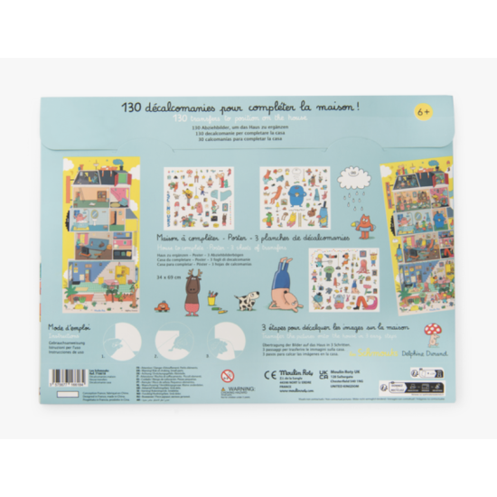 130 décalcomanies maison - Les Schmouks - Moulin Roty