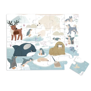 Puzzle tactile 20 pcs - Pôles polaires - Janod