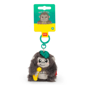 Porte-clés en peluche - Tiny Super Soft - Gorille - Legami