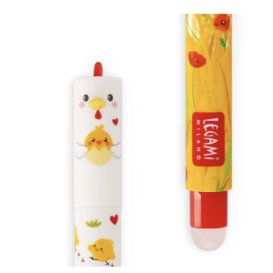 Stylo à encre gel effaçable - Poule Hen "I care a lot" - Legami T